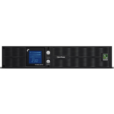 CyberPower PR1000ELCDRT2U Rack/Tower UPS, Multifunction LCD panel, 8× IEC320 C13, adjustable output